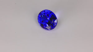 Violet Blue Oval Tanzanite Gemstone 6.37cts