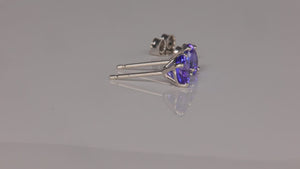 14K White Gold 1ct Tanzanite Studs- 20% OFF W/CODE PAIR20