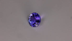 Rare Mostly Violet Round Brilliant Cut Tanzanite 2.59 Carats