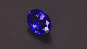 Violet Blue Oval Tanzanite Gemstone 8.29 Carats