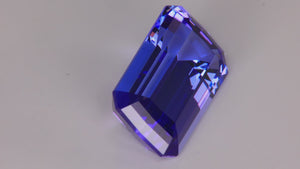 Blue Violet Emerald Cut Tanzanite Gemstone 10.20 Carats