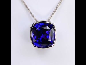 Custom Platinum and Tanzanite Necklace