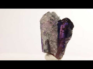 155ct Big Deep Natural Color Duel Tanzanite Crystal Specimen (Repaired)