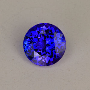 rare gem tanzanite round brilliant cut 