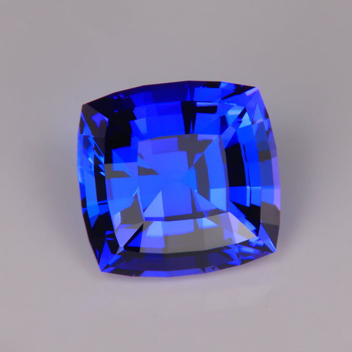 violet blue square step cushion rare tanzanite gemstone 