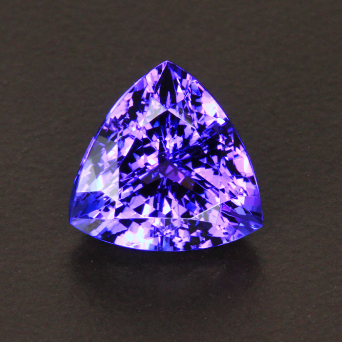 trilliant cut blue violet gemstone