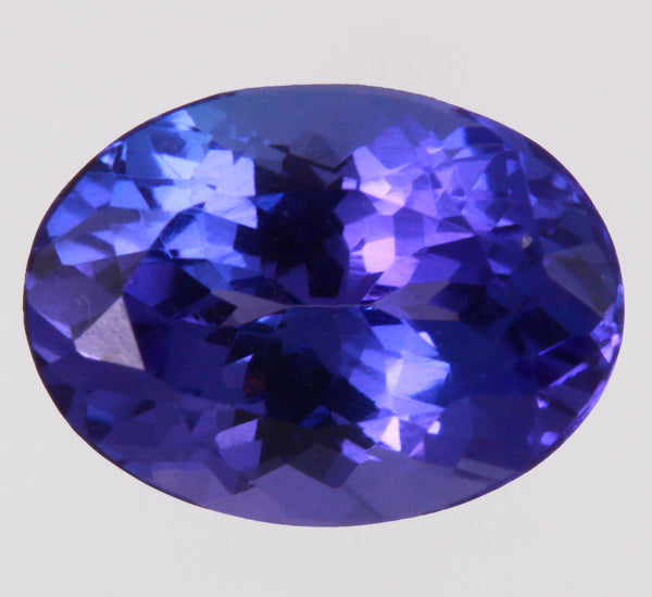 Loose Oval Tanzanite Weighs 1.61 Carats With Vivid Color