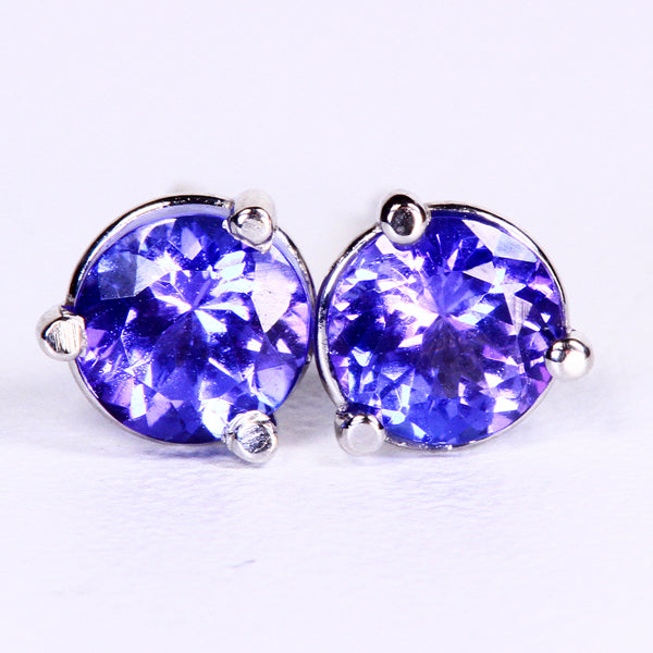 Tanzanite Earrings .81 Carat BVI Color