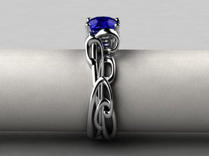 Unique Solitaire 1.68 Carat Tanzanite Ring by Christopher Michael