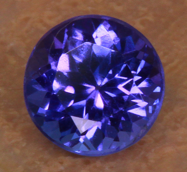 Tanzanite Round .95 Carat Blue Violet Vivid Color