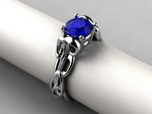 Unique Solitaire 1.68 Carat Tanzanite Ring by Christopher Michael