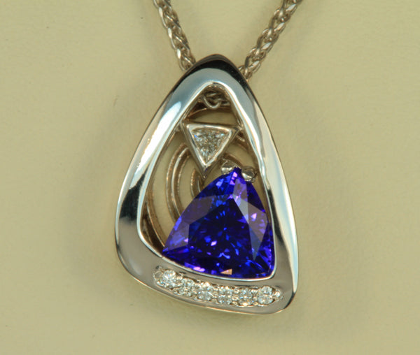 Trilliants Galore Christopher Michael Designed Tanzanite Pendant 