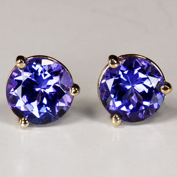 Tanzanite Earrings 1.84 Carat VBV Color