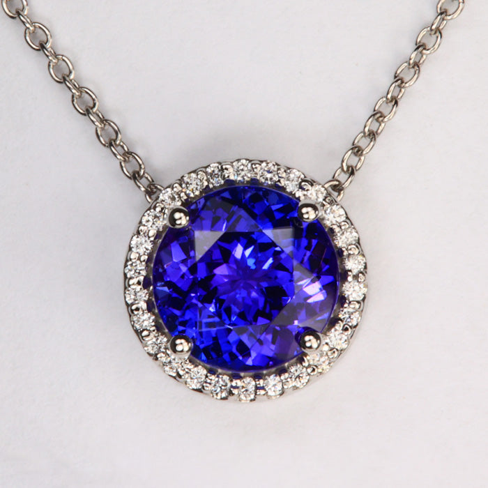 Tanzanite Pendants & Necklaces | White & Yellow Gold Designs