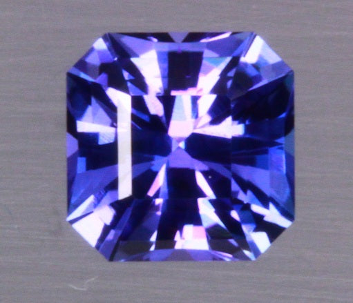 Precision cut 1.12 Carat Tanzanite Cut in A Square Barion Style