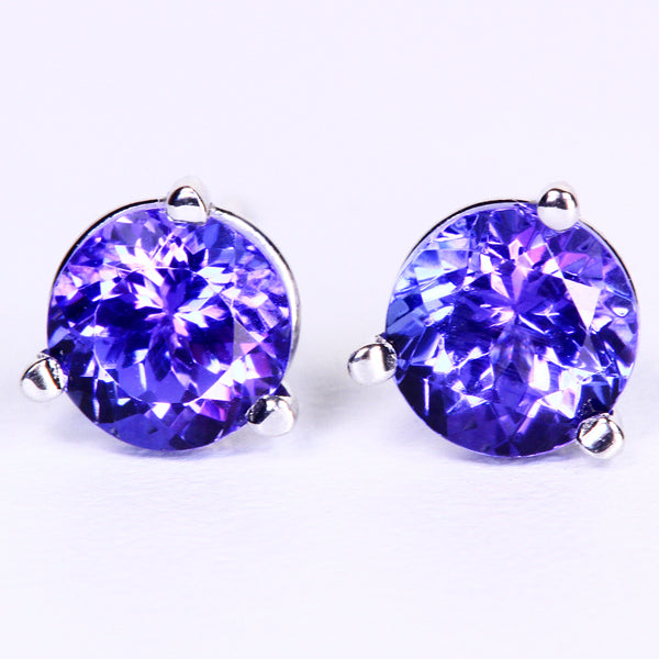 Tanzanite Earrings 1.43 Carat BVV Color