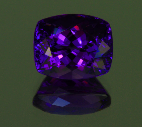 Sale Priced 5.09 Carat Antique Cushion Tanzanite with Blue Violet Exceptoional Plus Color