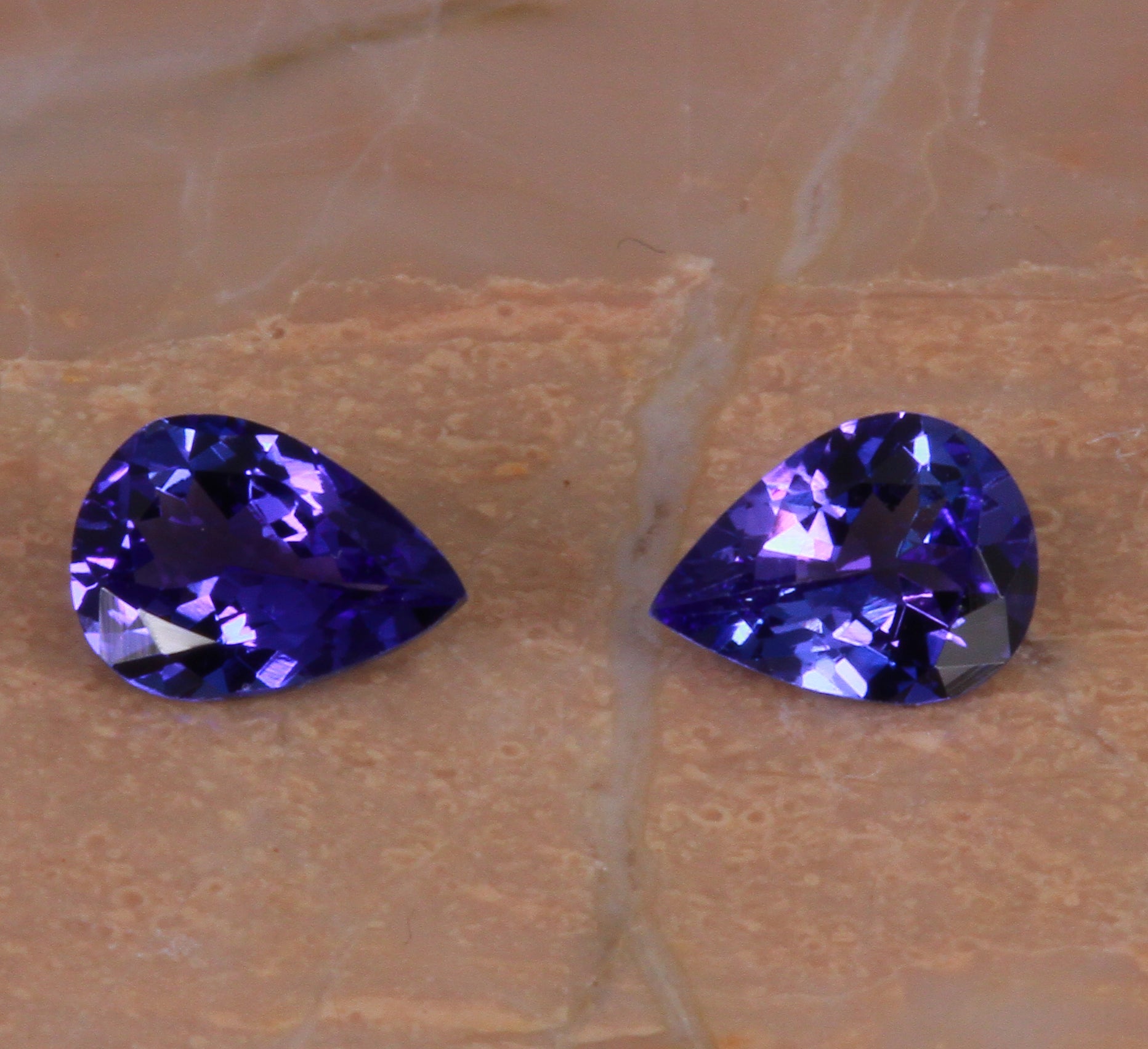 Tanzanite Fine Matched Pair 2.13 Carat Total Weight With Vivid Color