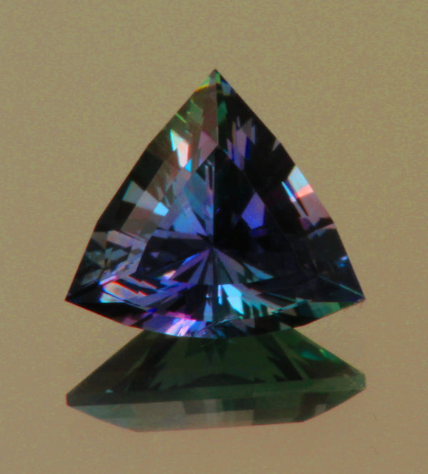 Trilliant Cut Uniquely Colored Green Blue Tanzanite 