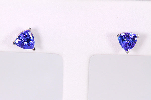 White Gold Tanzanite Earrings 1.61 Carat