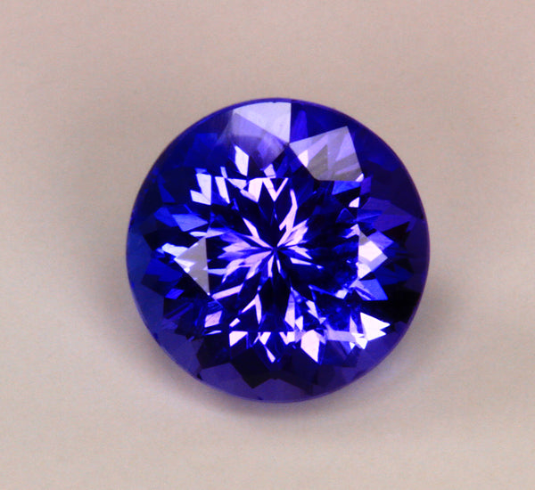 Vivid Colored Round Brilliant Tanzanite Weighs 2.73 Carats