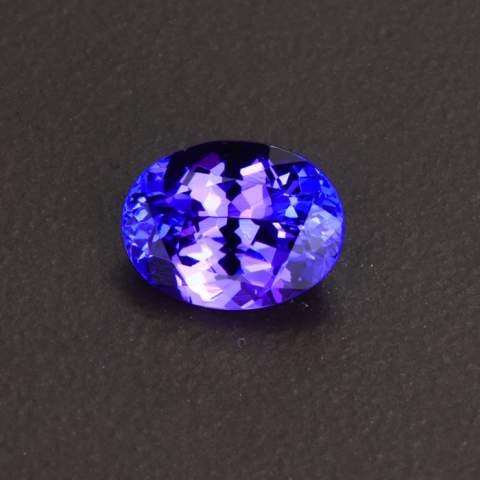 Violet Blue Oval Tanzanite Gemstone