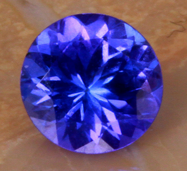 Tanzanite Round .57 Carat Violet Blue Exceptional