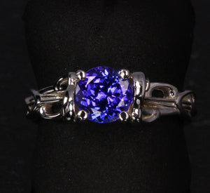 Unique Solitaire 1.61 Carat Tanzanite Ring by Christopher Michael