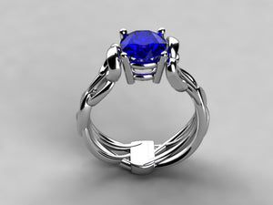 Unique Solitaire 1.68 Carat Tanzanite Ring by Christopher Michael