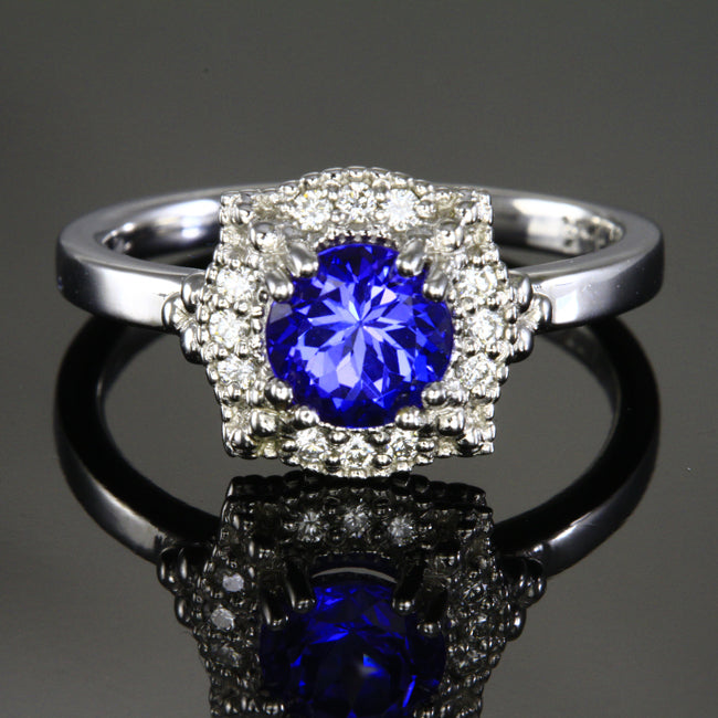 Custom tanzanite engagement on sale rings