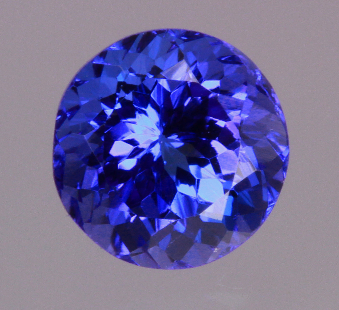 Loose Round Tanzanite Weighs 1.70 Carats With Vivid Violet Blue Color