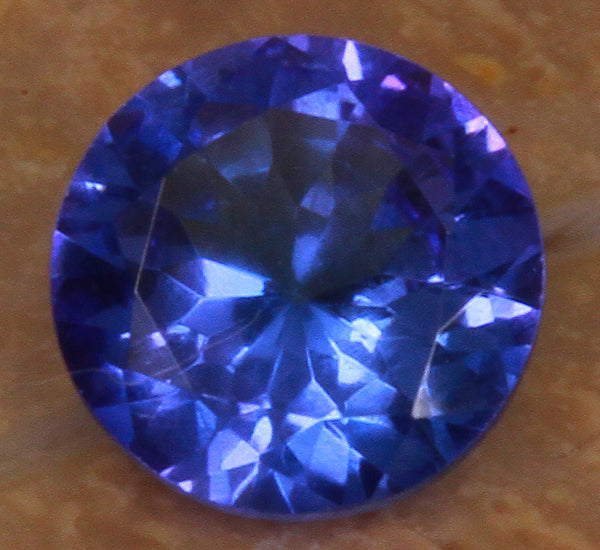 Tanzanite Round .80 Carat Blue Violet Intense