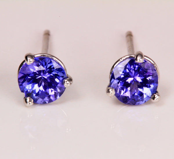 Tanzanite Earrings .78 Carat BVI Color