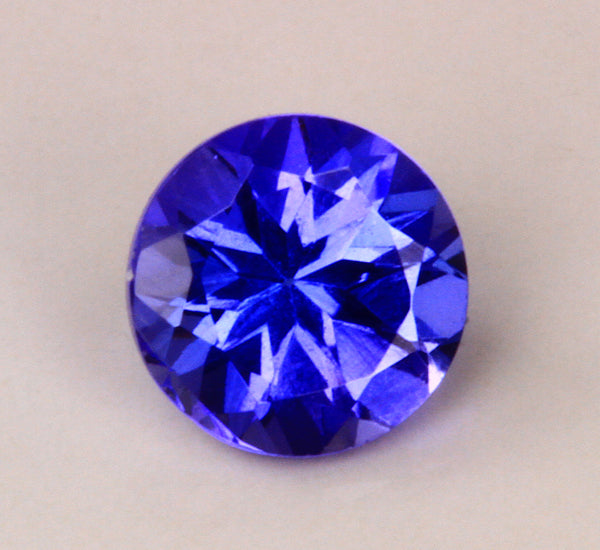 Tanzanite Round .55 Carat Intense Blue Violet Color