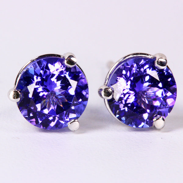 Tanzanite Earrings 1.68 Carat BVV Color