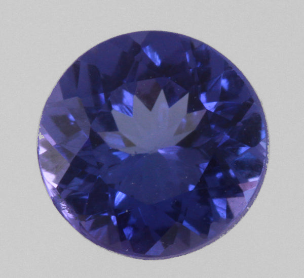 Loose Round Tanzanite Weighs 1.12 Carats With Vivid Color