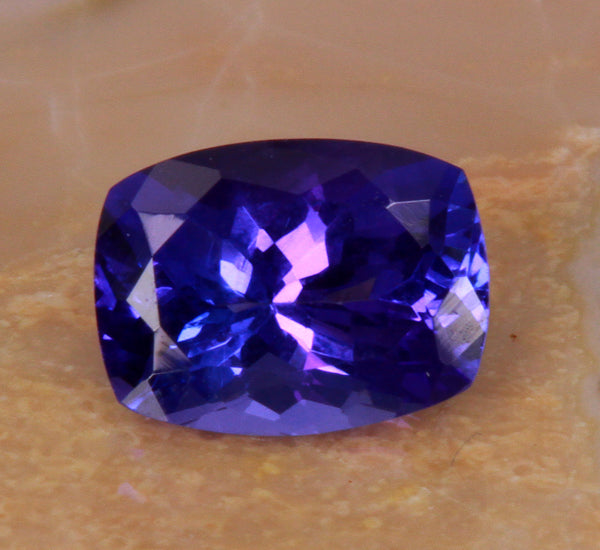 Loose Antique Cushion Tanzanite Weighs 1.55 Carats 