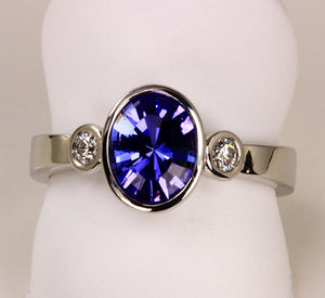 AAA Tanzanite Ring 1.60 Carat Excellent Cut