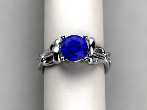 Unique Solitaire 1.68 Carat Tanzanite Ring by Christopher Michael