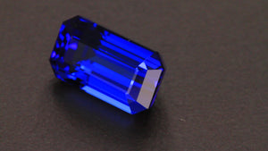 Violet Blue Emerald Cut Tanzanite Gemstone 4.32 Carats