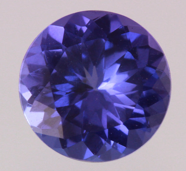 Loose Round Tanzanite Weighs 1.07 Carats With Vivid Color