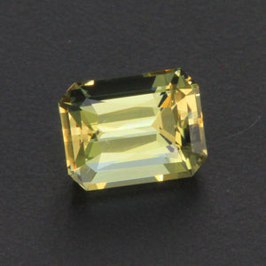 Yellow Emerald Cut Fancy Tanzanite Gemstone 3.95 Carats