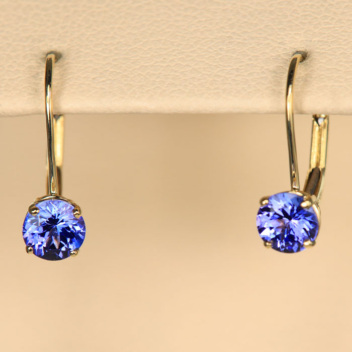 Leverback Tanzanite Earrings