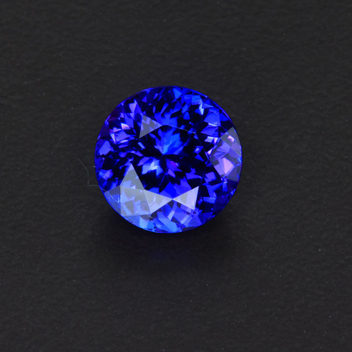 On hold for AW Violet Blue Round Brilliant Cut Tanzanite Gemstone 3.69 Carats