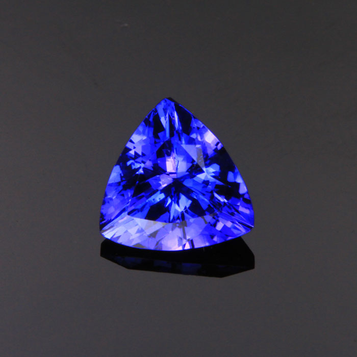 blue trilliant tanzanite gemstone