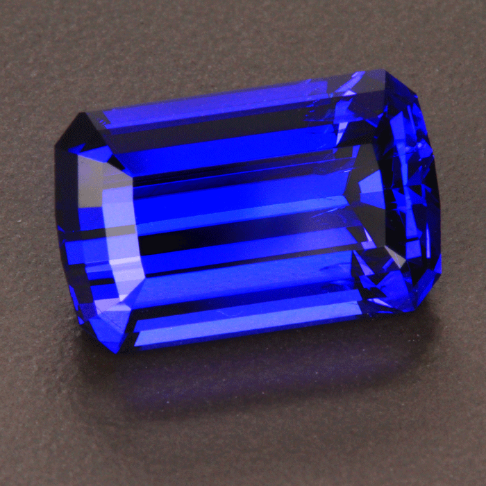 VIolet Blue Emerald Cut Tanzanite Gemstone 16.07