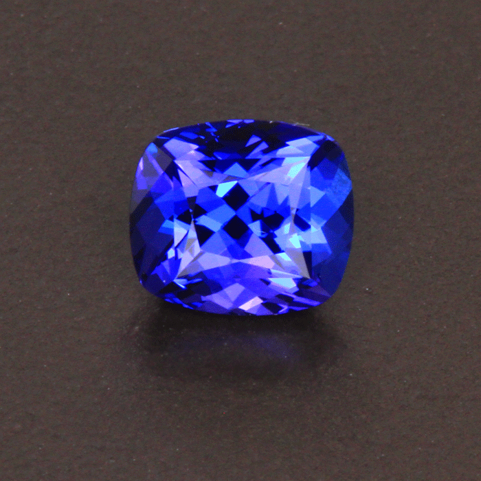 Violet Blue Antique Cushion Tanzanite Gemstone 1.64 Carats