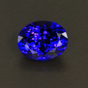 Violet Blue Oval Tanzanite Gemstone 9.65 Carats CF