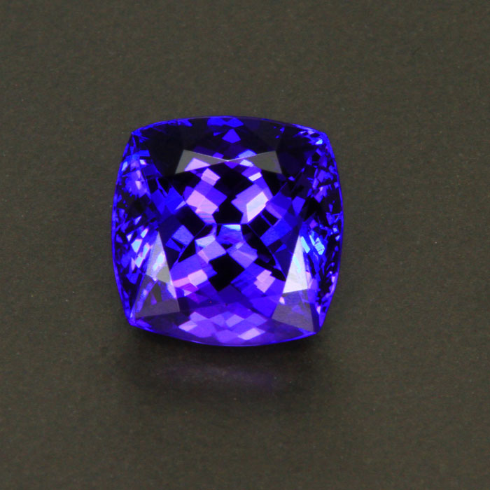 Blue Violet Square Cushion Tanzanite Gemstone