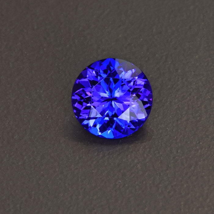 Violet Blue Round Brilliant Cut Tanzanite Gemstone 2.36 Carats